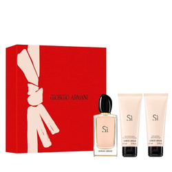 Giorgio Armani SI woda perfumowana EDP 100ml + Balsam 75ml + Żel 75ml