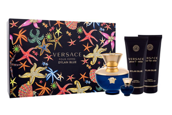 Versace Dylan Blue Pour Femme EDP 100ml + 5ml + żel 100ml + balsam 100