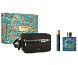 Versace Eros EDT 100 ml + EDT 10 ml + kosmetyczka Zestaw