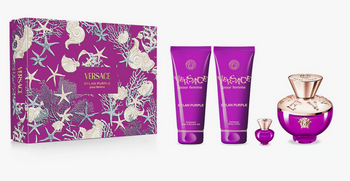 Versace Dylan Purple EDP 100ml + EDP 5ml + żel 100ml + balsam 100ml Zestaw