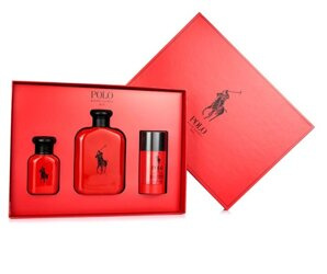 Ralph Lauren Polo Red EDT 125ml + EDT 40ml + dezodorant 75ml zestaw