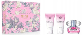 Versace Bright Crystal EDT 50ml + żel 50ml + balsam 50ml Zestaw